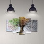 Wallity Cuadro Decorativo 5DMDF-6 de 5 Piezas en MDF Multicolor